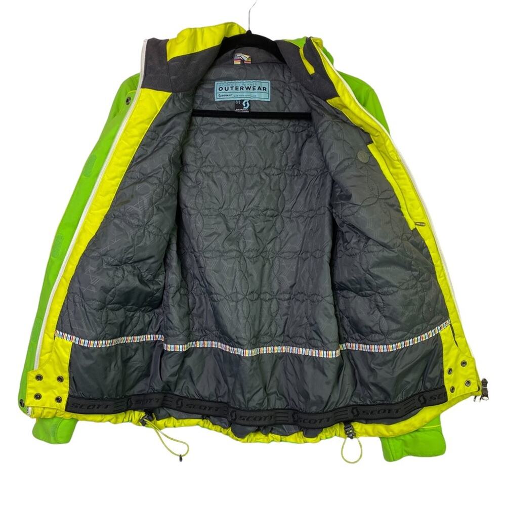 Scott Outerwear Women's Bright Green Hooded Full Zip Ski Snow Jacket Size 2 - Picture 8 of 12